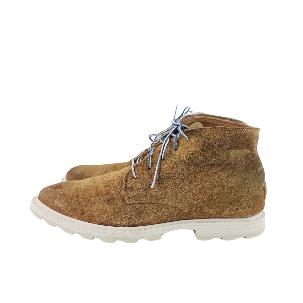 Sorel Suede Rubber/Textile Lining Snow Boots Winter Boots Mens Size 11 Tan White